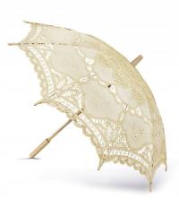 Классический Кружевной свадебный зонтик из слоновой кости