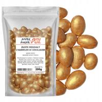 MIGDAŁY W CZEKOLADZIE MLECZNEJ 200g Prażone orzechy złota posypka Kol-Pol