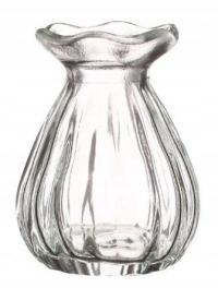 Стеклянная ваза для цветов прозрачная 9 см