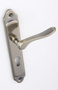 KLAMKA RODOS WEWNĘTRZNA DRZWIOWA SZYLD DŁUGI WKŁADKA 72 MM RETRO PATYNA