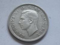 nr1265 Anglia Stara Moneta 6 Pence 1943 SREBRO Georgivs VI