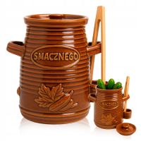 БОЧКА ИЗ КЕРАМОГРАНИТА 3,5 Л ГОРШОК ИЗ КЕРАМОГРАНИТА ДЛЯ МАРИНОВАНИЯ ОГУРЦОВ КАПУСТЫ ЩИПЦЫ