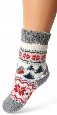 Stylowe_Kapcie skarpetki wełna