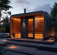 Сауна QUADRO 2X2M с печью, квадратная 200см, куб, в сложенном виде, производитель