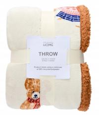 PRIMARK gruby, podwójny koc SWETERKOWE MISIE 120x150