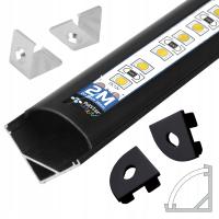 Светодиодный профиль угловой угловой для полосы алюминиевый абажур 2 м торцевая крышка держатель