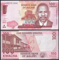 $ Malawi 100 KWACHA P-65e UNC 2020