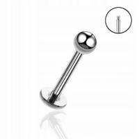 Kolczyki labret BIZU srebrne stal chirurgiczna 1,20 mm 10 mm