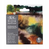 Zestaw akwareli Professional Rich Earth - Winsor & Newton - 6 x 5 ml