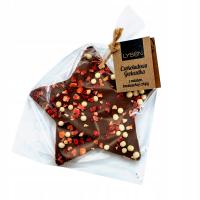 Gwiazdka mleczna czekolada z truskawką i cripsy