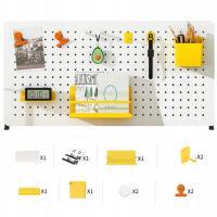 Tablica Perforowana do biurka 73×36 cm dużo elementów w zestawie