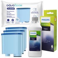 AquaFloow 3x filtr do ekspresu Philips Latte Go + odkamieniacz do ekspresu