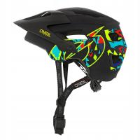Czarny kask z grafiką enduro cross MTB ONEAL