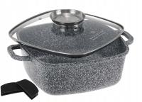 Жаровня кастрюля квадратная 4,4 л гусиная с крышкой 24 x 24 см индукция газ