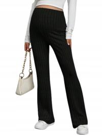 SHEIN DAMSKIE SPODNIE CIĄŻOWE CZARNE PROSTE L 1DE