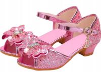 Hopki sandałki dziecięce skóra ekologiczna różowy