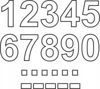 10 CM CYFRY NAKLEJKI LICZBY SAMOPRZYLEPNE Z FOLII ORACAL PRODUCENT BIAŁE