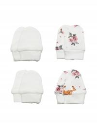 Dziewczęce rękawiczki 4-pak kremowe Nicol, r. ONESIZE