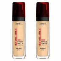 Zestaw 2x L'Oréal Infaillible 32H Fresh Wear Podkład do Twarzy 125 z SPF 25