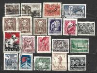 PRL, znaczki kasowane bez kleju, zestaw (6)