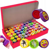 Детские штампы, штампы, животные, смайлики, цветные, набор 60el