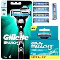 Gillette Mach 3 ostrza wkłady plus maszynka do golenia Mach3 zestaw 5 sztuk