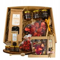 Подарочная корзина подарочный набор сувениры чай мед сердце шоколадная коробка HQ