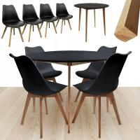 Скандинавский обеденный набор мебели 4X стулья EMMA стол FI80 черный II GAT