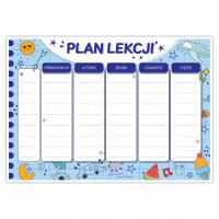 MAGNETYCZNY PLAN LEKCJI ZESZYT NIEBIESKI A4 +PISAK -ZESTAW