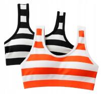 Biustonosz dziewczęcy top stanik bezszwowy z wkładkami GREENICE 122-128 cm