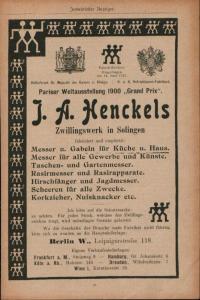 R1297 J. A. Heckels Zwillingswerk in Solingen. Verso: Ein bisher unbekann