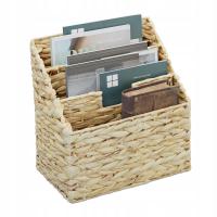 Stojak na gazety z hiacyntu 3 przegrody Relaxdays