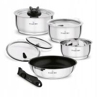 Zestaw GARNKÓW PATELNIA i ODPINANA RĄCZKA POKRYWKI Starke Pro Solve 9 el