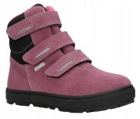 Trzewiki ocieplane BARTEK 84011-85, dla dziewcząt, różowo-czarne