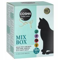 Влажный корм для кошек Cosma soup 12 x 40 г микс вкусов 0,48 кг