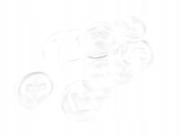 Żetony okrągłe, pleksi przezroczyste, serce (10)