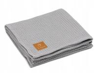 Kocyk wafel, otulacz, Bawełna Wafel 100x150 szary