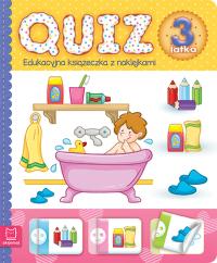 Quiz 3-latka Edukacyjna książeczka z naklejkami Praca zbiorowa