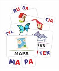 ОБУЧАЮЩИЙ НАБОР СЛОВ, ОБУЧАЮЩАЯ ГОЛОВОЛОМКА, ДВУХСЛОЖНЫЕ 126 КАРТ, ПОДАРОЧНАЯ КОРОБКА