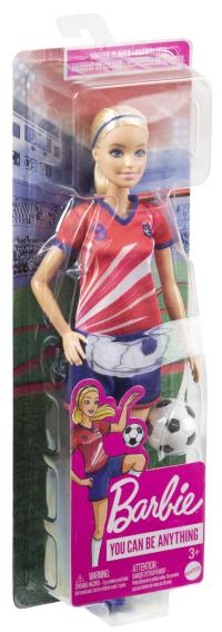 КУКЛА БАРБИ КАРЬЕРА ФУТБОЛИСТКА В ФУТБОЛЬНОЙ ФОРМЕ МЯЧ HCN17 MATTEL
