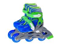 Wrotki Street Rider Niebiesko-zielony, 26-29 (64 x 24 mm, 3 koła).