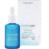 DERMEDIC HYDRAIN 3 HIALURO SERUM NAWADNIAJĄCE TWARZ, SZYJĘ I DEKOLT 30ML