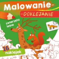 Malowanie doklejanie Zwierzęta leśne Kolorowanka + Naklejki