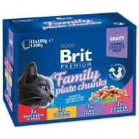 BRIT CAT POUCH FAMILY PLATE mix saszetek 12x85g 255