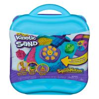 KINETIC SAND PIASEK KINETYCZNY ZESTAW SQUISH MOTION RUCHOME FORMY WALIZKA