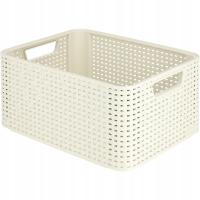 Koszyk pudełko Curver STYLE M 18 L kremowy bez pokrywy