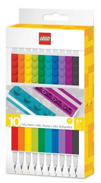 LEGO 53100 Długopisy żelowe mazaki flamastry LEGO mix kolorów -10 szt. NOWE