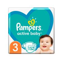 Pieluszki Pampers Active Baby Rozmiar 3 152 szt.