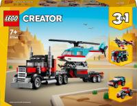 LEGO Creator 3 w 1 Ciężarówka z platformą i helikopterem 31146 dla dzieci