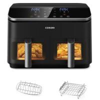 2× Frytkownica beztłuszczowa Air fryer Cosori Dual Basket 1750W 8,5L Czarna
